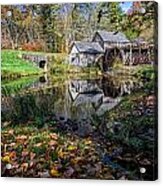 Fallen Leaves At Mabry Mill Acrylic Print