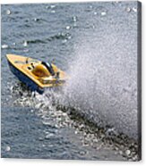 Fast Speed Boats On The Lake Acrylic Print