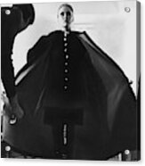 Faye Dunaway Wearing A Melton Coat Acrylic Print