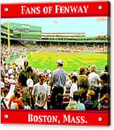 Fenway Park Fans Boston Digital Painting Acrylic Print