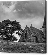 Fewston Church And Sheep Acrylic Print