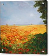 Field Of Poppies Acrylic Print