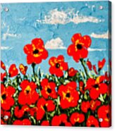 Field Of Poppies Acrylic Print