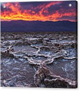 Fire Over Death Valley Acrylic Print
