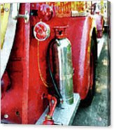 Fireman - Fire Extinguisher On Fire Truck Acrylic Print