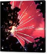 Fireworks Forest Acrylic Print