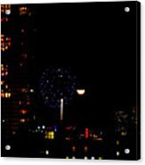 Fireworks Over Miami Moon Ii Acrylic Print