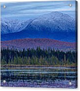 First Snow From Cherry Pond Panorama Acrylic Print