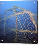 Fish Trap On Sea Floor Acrylic Print