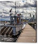 Fishing Vessel Tied Up At The Pier Acrylic Print