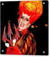 Halloween Flamming Devilish Deva Costume In The French Quarter Of New Orleans Acrylic Print