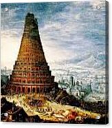 Flemish The Tower Of Babel Baroque Acrylic Print