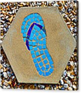 Square Flip Flop Stepping Stone Two Acrylic Print