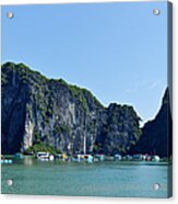 Floating Village Ha Long Bay Acrylic Print