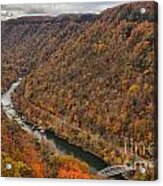 Flooded With Fall Colors At New River Acrylic Print