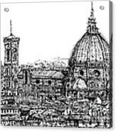 Florence Duomo In Ink Acrylic Print