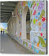 Flowery Graffiti Acrylic Print