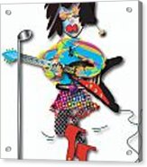 Flying V Girl Acrylic Print