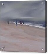 Fog On Folly Field Beach Acrylic Print