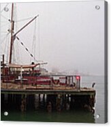 Foggy Harbor Acrylic Print