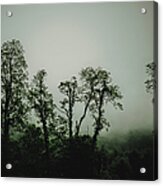 Foggy Mountain Morning At The Meadows Of Dan Acrylic Print
