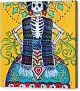 Folk Art Calavera Acrylic Print