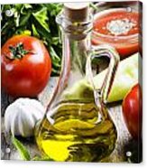 Olive Oil And Food Ingredients Acrylic Print