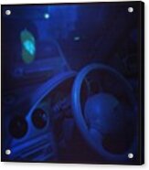 #ford #ka #interior #led #blue #bright Acrylic Print