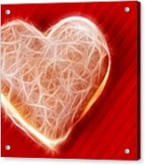 Fractal Heart-shaped Cruller Acrylic Print