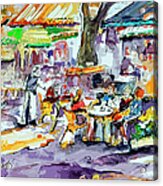 French Bistro Street Scene Acrylic Print