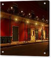 French Quarter In Red Acrylic Print