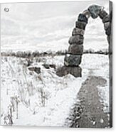 Frozen Stone Arch Acrylic Print