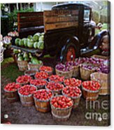Fruit And Vegetable Stand Truck Acrylic Print