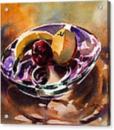 Fruit In A Glass Bowl By Julianne Felton 2-16-14 Acrylic Print