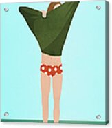Full Length Of Person Undressing While Acrylic Print