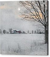 Full Moon Over Hunterdon Hills Acrylic Print