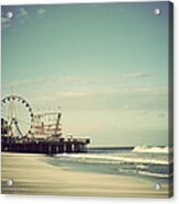 Funtown Pier Seaside Heights New Jersey Vintage Acrylic Print