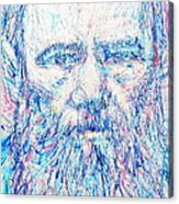 Fyodor Dostoyevsky / Colored Pens Portrait Acrylic Print