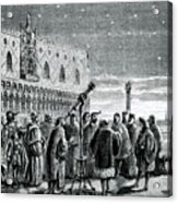 Galileo Demonstrating His Telescope In 1609 Acrylic Print