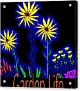Garden Life Neon Flower Acrylic Print
