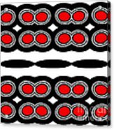 Geometric Pattern Black White Red Abstract Art No.25 Acrylic Print