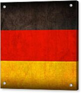 Germany Flag Vintage Distressed Finish Acrylic Print