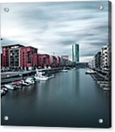 Germany, Hesse, Frankfurt, Westhafen Acrylic Print