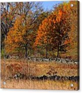 Gettysburg At Rest - Autumn Looking Towards The J. Weikert Farm Acrylic Print