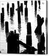 'ghostly Pilings' Acrylic Print