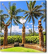 Giant Hawaiian Tiki Statues Acrylic Print