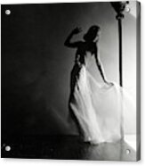 Ginger Rogers Wearing An Evening Gown Acrylic Print