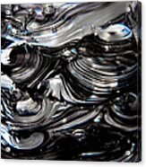 Glass Macro - Black And White Acrylic Print