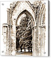 Glastonbury Abbey Arch Ruins Acrylic Print