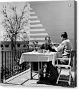 Glenway Wescott And Somerset Maugham On A Porch Acrylic Print